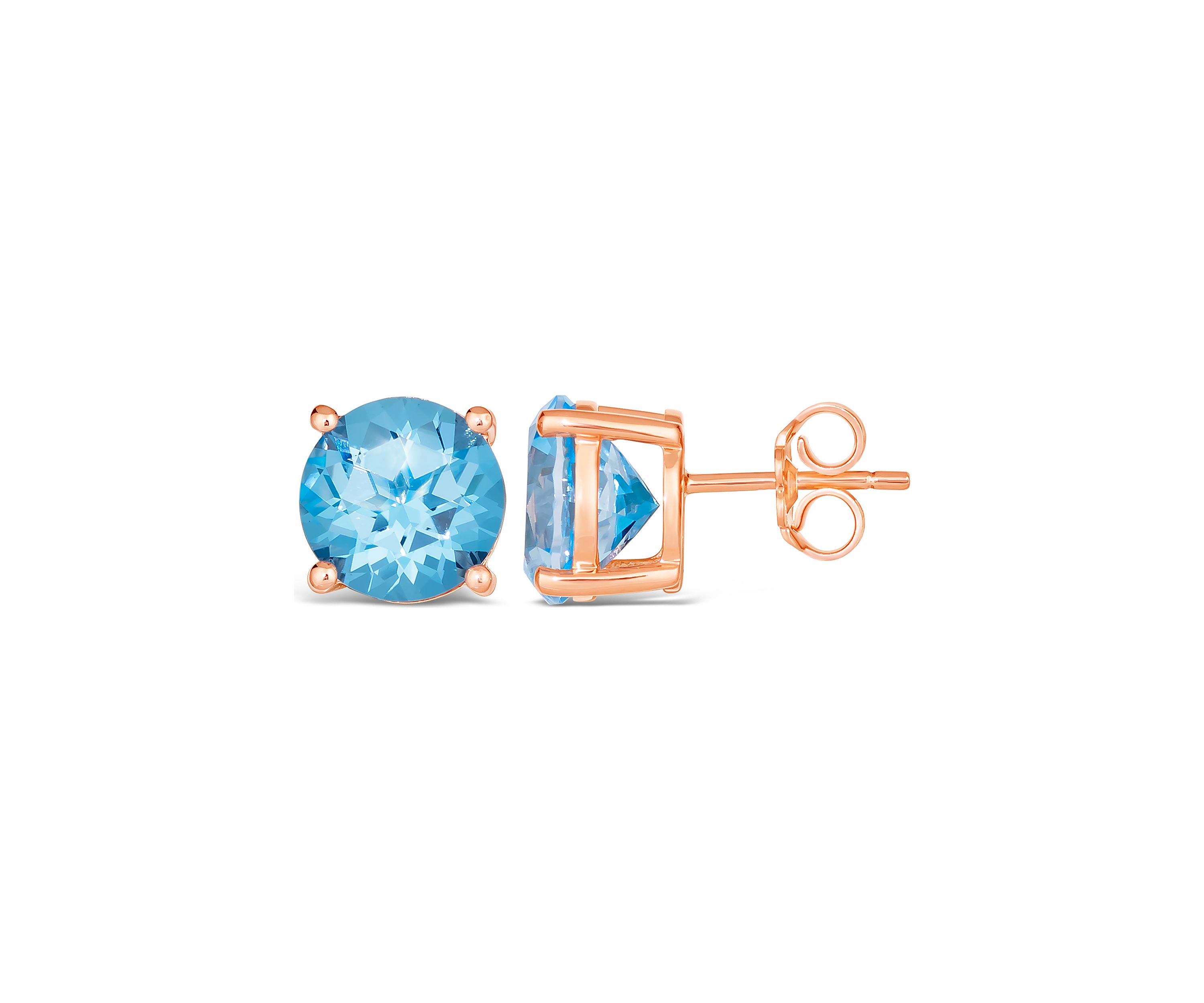 7.38 ct. t.w. Ocean Blue Topaz™ in 14K Strawberry Gold® Plated 925 Sterling Silver 