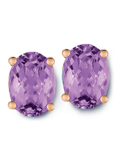 1.85 ct. t.w. Amethyst Earrings in Rose Gold Plated Sterling Silver