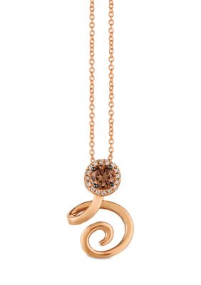3/8 ct. t.w. Diamond Pendant Necklace in 14K Strawberry Gold®