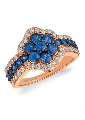 1.38 ct. t.w. Blueberry Sapphire™, 5/8 ct. t.w. Nude Diamonds™ Ring in 14K Strawberry Gold®