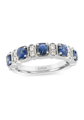 Ring featuring 1 ct. t.w. Cornflower Ceylon Sapphire™, 1/4 ct. t.w. Nude Diamonds™ in 14K Vanilla Gold®