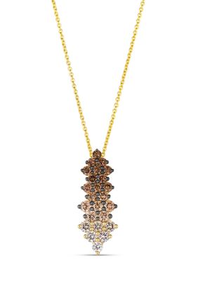 Le Vian 1 Ct. T.w. Chocolate OmbrÃ© Diamonds Pendant Necklace In 14K Honey Gold