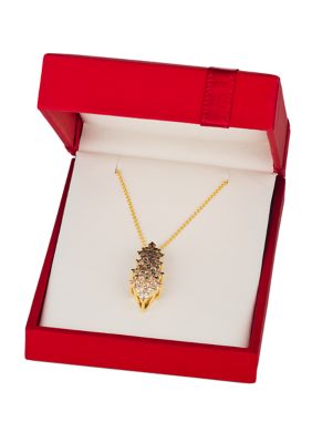 1 ct. t.w. Chocolate Ombré Diamonds® Pendant Necklace in 14K Honey Gold™