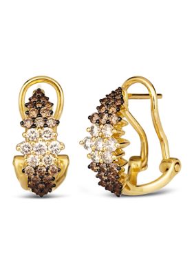 Le Vian 1 Ct. T.w. Chocolate OmbrÃ© Diamonds OmbrÃ© Earrings Set In 14K Honey Gold