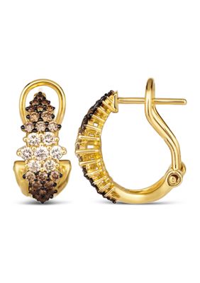 1 ct. t.w. Chocolate Ombré Diamonds® Ombré Earrings set in 14K Honey Gold™