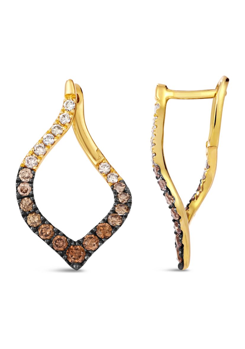  Ombre Earrings featuring 1.25 ct. t.w. Chocolate Ombré Diamonds® set in 14K Honey Gold™