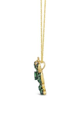 Le Vian® Frog Pendant featuring 1 3/8 cts. Forest Green Tsavorite™, Nude Diamonds™ set in 14K Honey Gold™