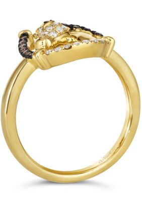 Le Vian® Ring featuring 1/6 cts. Chocolate Diamonds®, 1/8 cts. Nude Diamonds™ set in 14K Honey Gold™