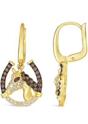 Le Vian® Earrings featuring 1/3 cts. Chocolate Diamonds®, 1/3 cts. Nude Diamonds™ set in 14K Honey Gold™