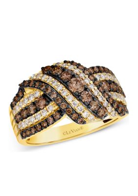 Le Vian Ring featuring 1.2 ct. t.w. of Chocolate Diamonds and Nude Diamondsâ¢ set in 14K Honey Gold, 7