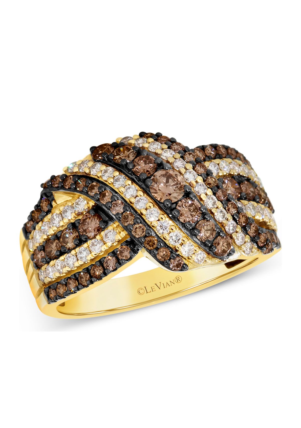 Ring featuring 1.2 ct. t.w. of  Chocolate Diamonds® and Nude Diamonds™ set in 14K Honey Gold™