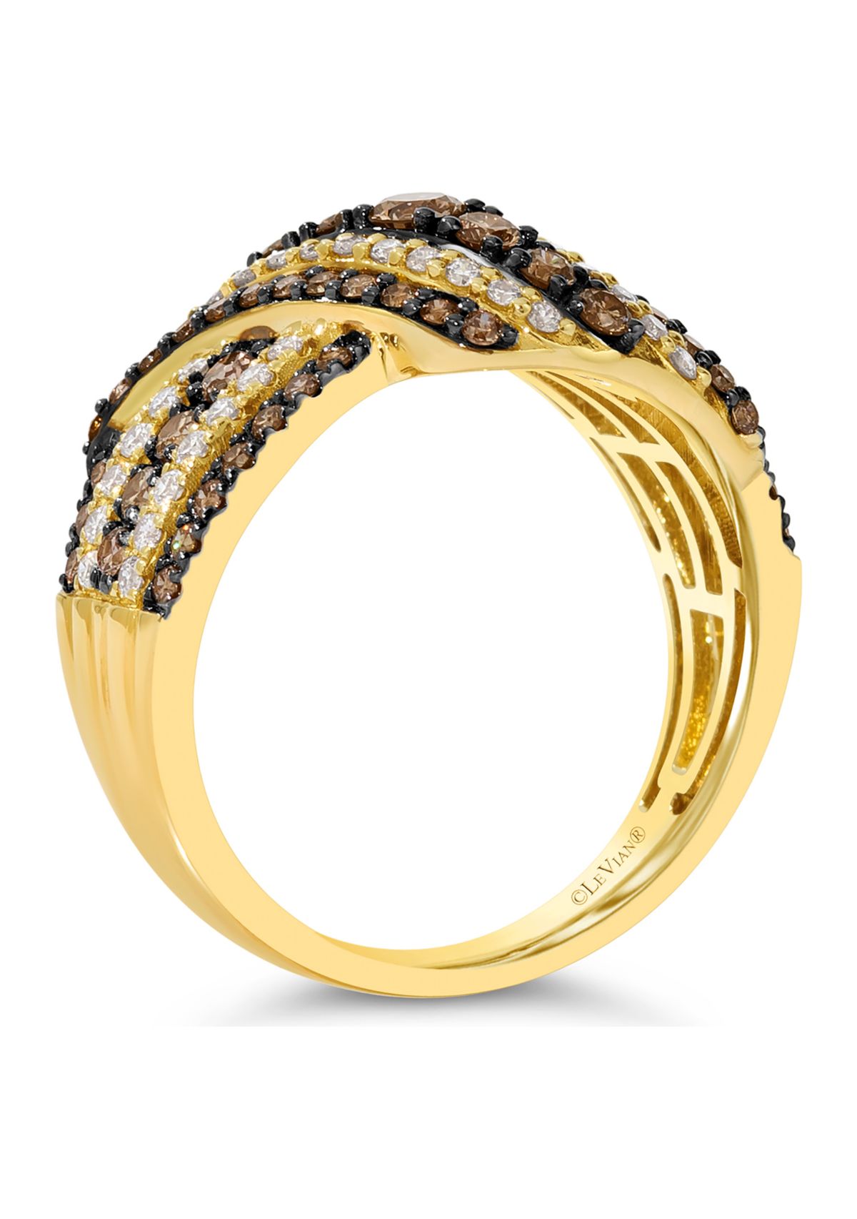 Ring featuring 1.2 ct. t.w. of  Chocolate Diamonds® and Nude Diamonds™ set in 14K Honey Gold™