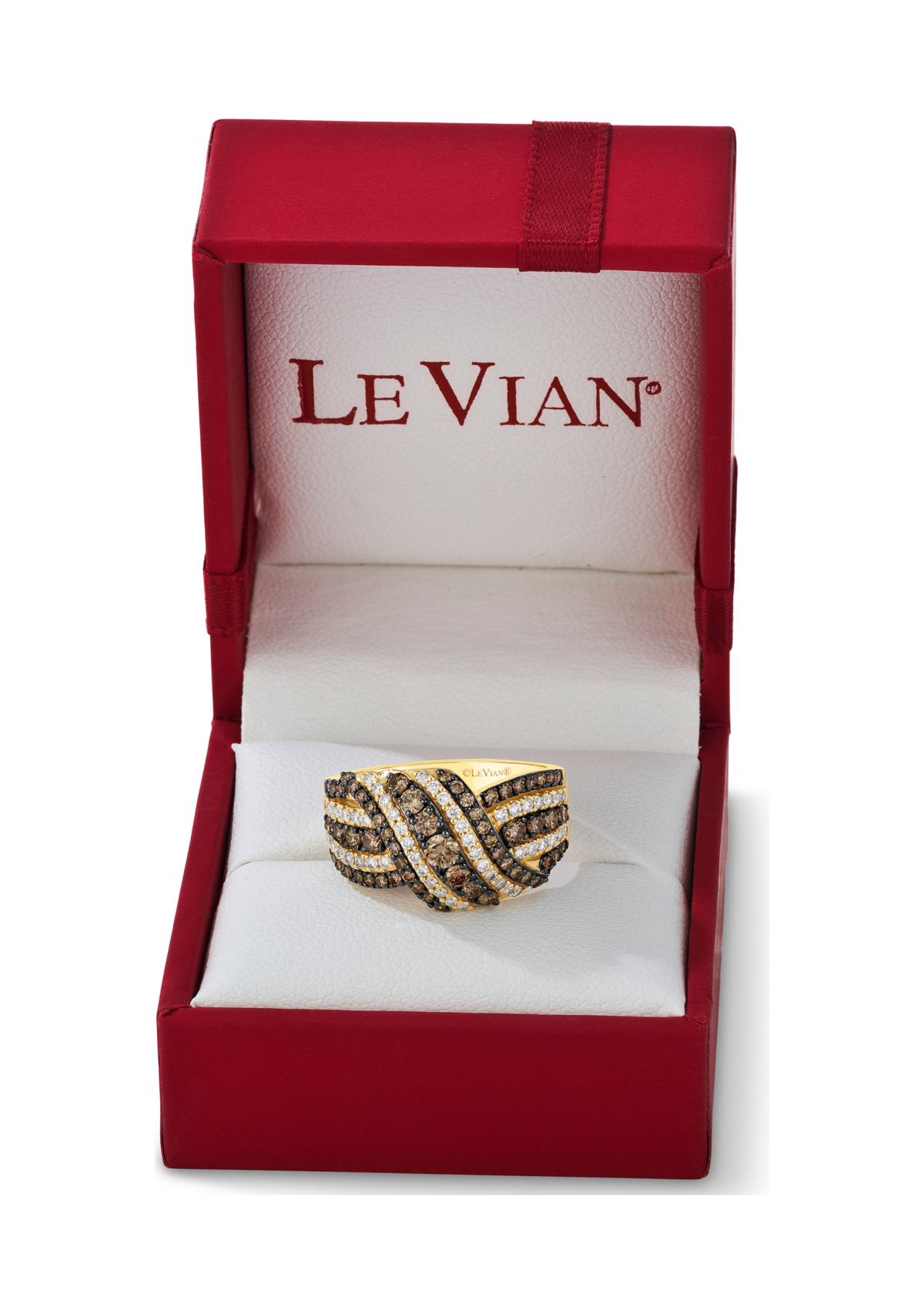 Ring featuring 1.2 ct. t.w. of  Chocolate Diamonds® and Nude Diamonds™ set in 14K Honey Gold™