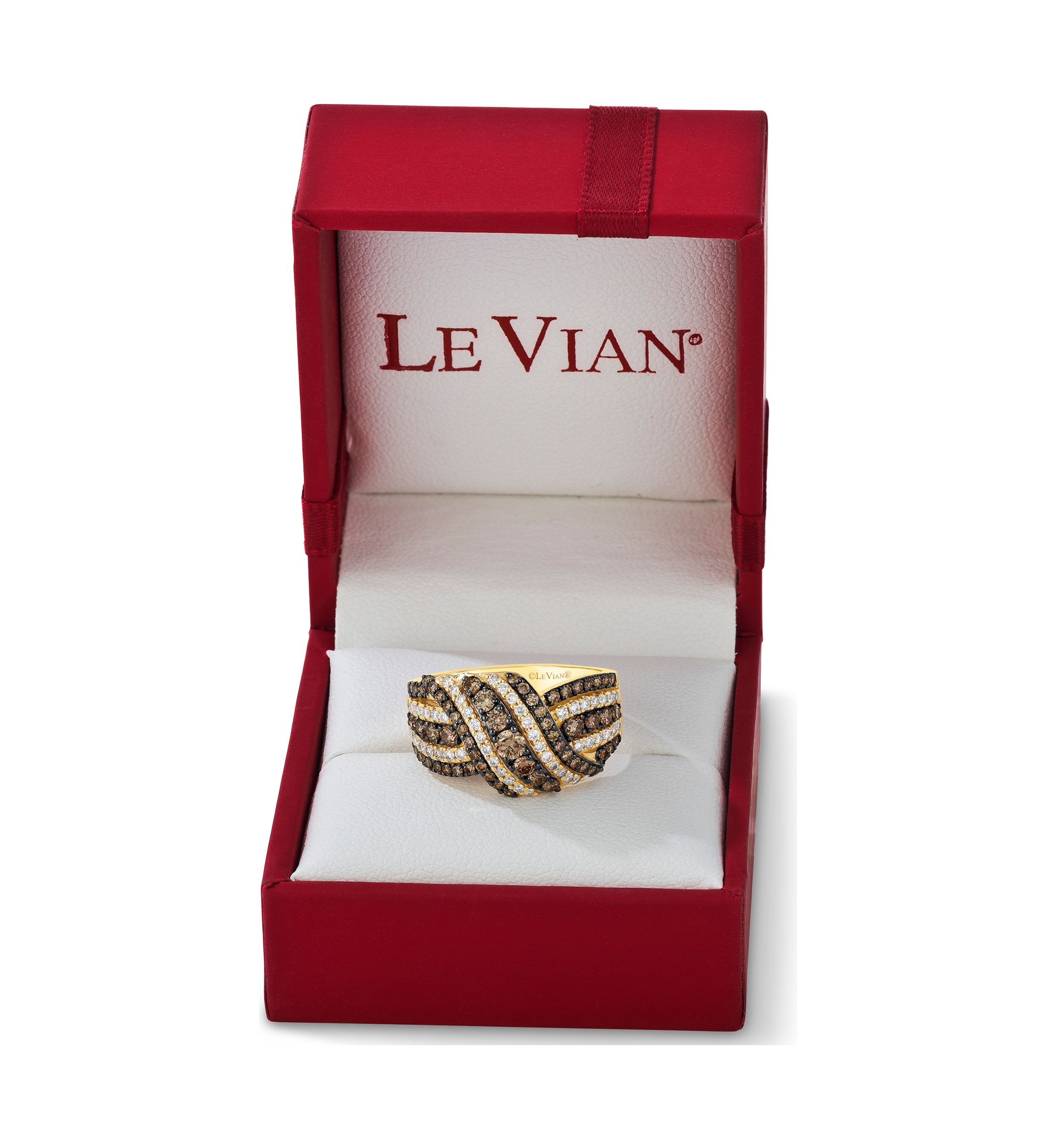 Ring featuring 1.2 ct. t.w. of  Chocolate Diamonds® and Nude Diamonds™ set in 14K Honey Gold™