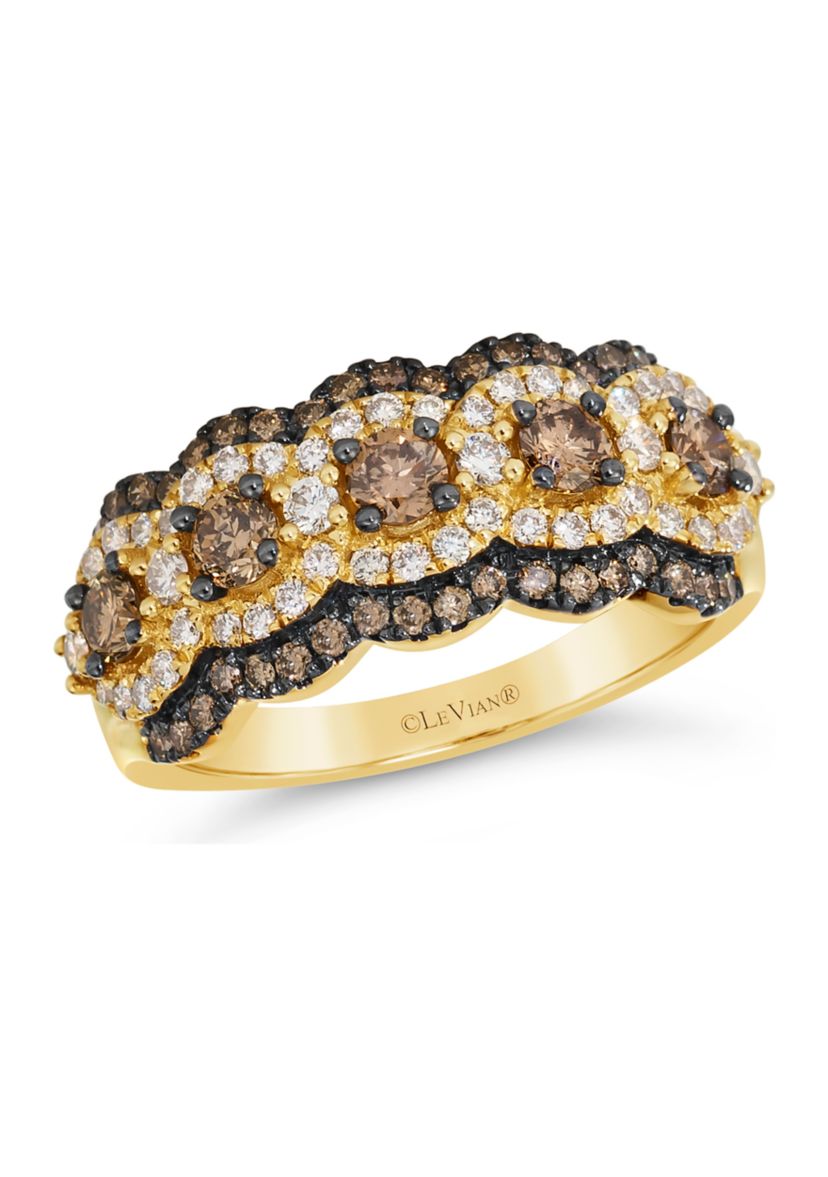 1.2 ct. t.w. Chocolate Diamonds® and Nude Diamonds™ Ring in 14K Honey Gold™