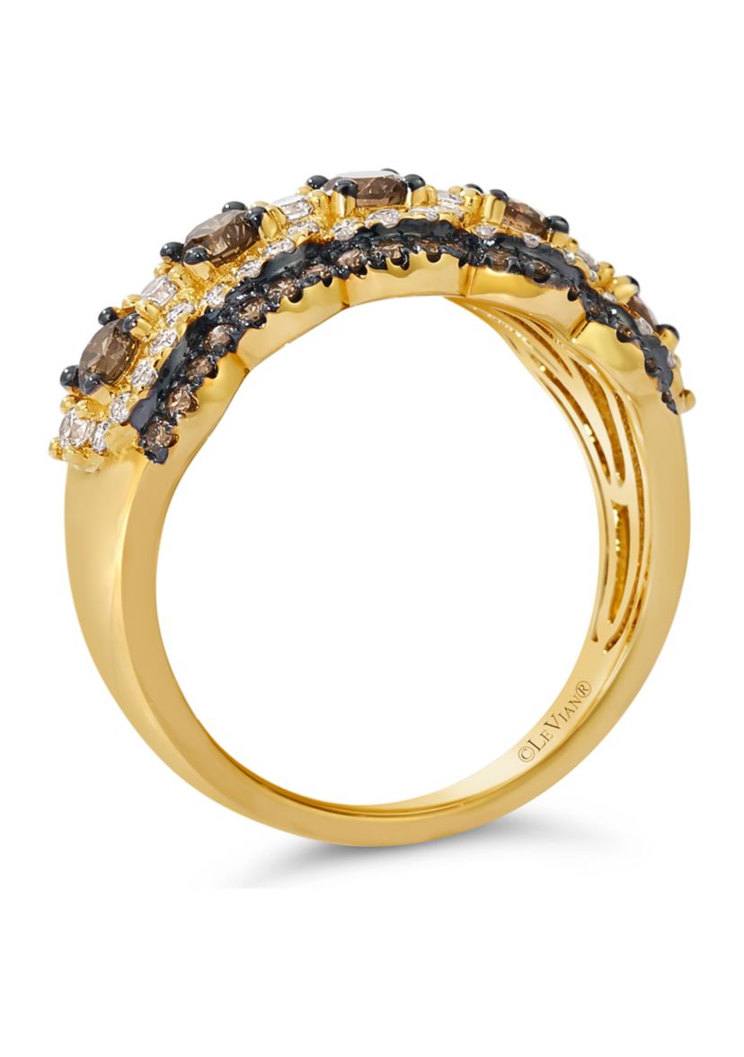 1.2 ct. t.w. Chocolate Diamonds® and Nude Diamonds™ Ring in 14K Honey Gold™