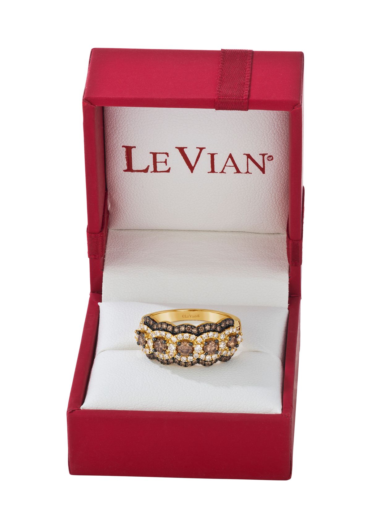1.2 ct. t.w. Chocolate Diamonds® and Nude Diamonds™ Ring in 14K Honey Gold™