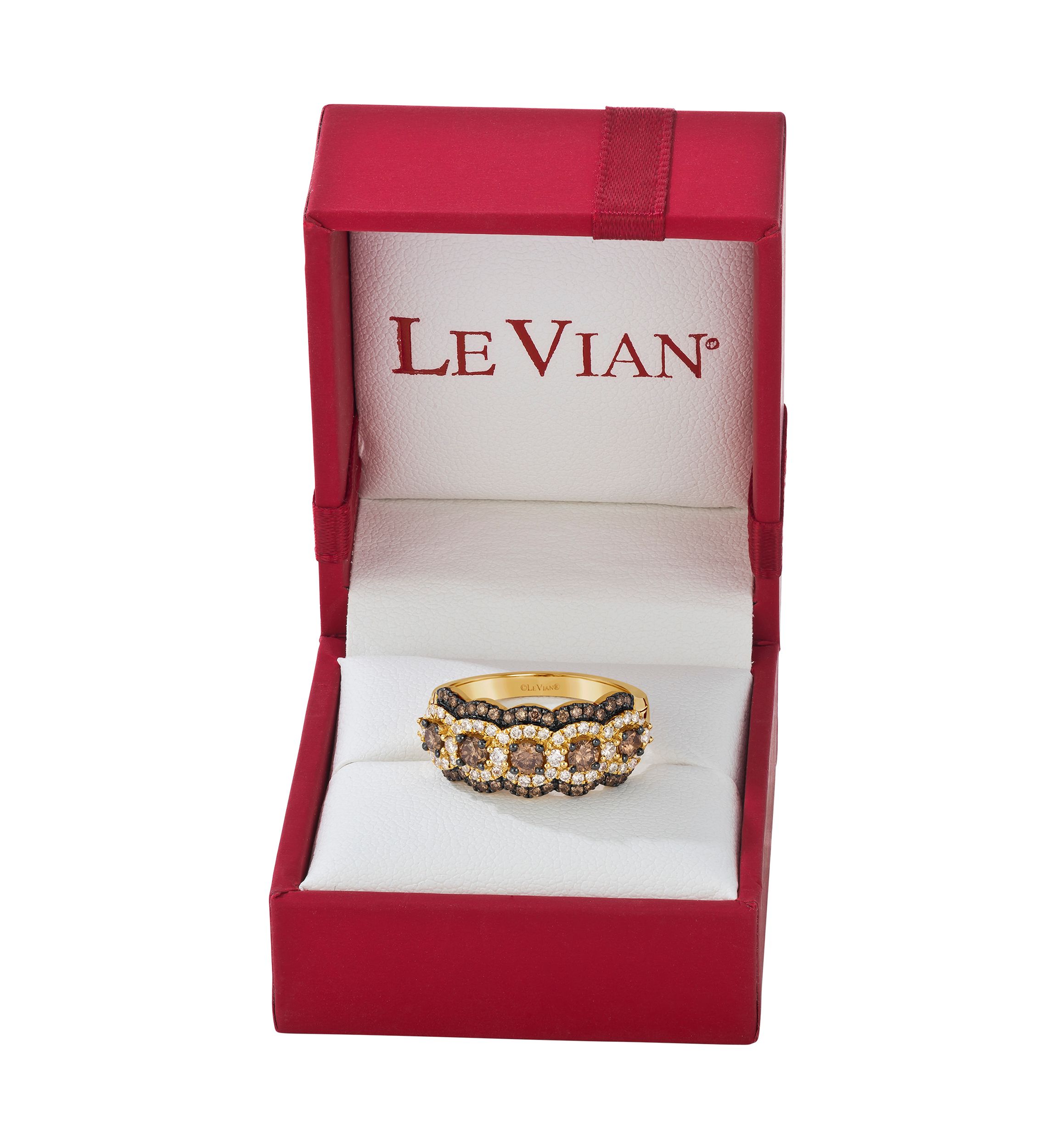 1.2 ct. t.w. Chocolate Diamonds® and Nude Diamonds™ Ring in 14K Honey Gold™
