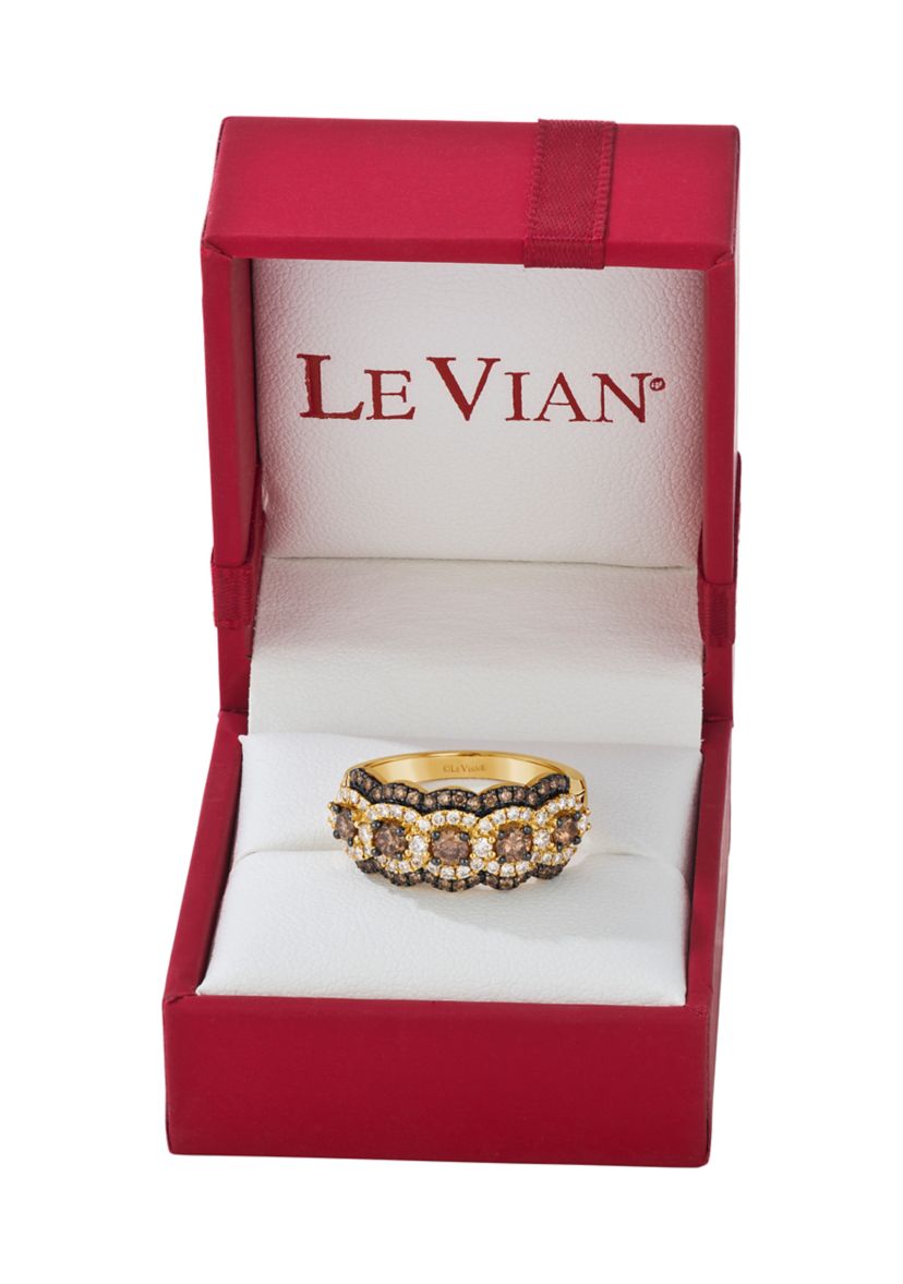 1.2 ct. t.w. Chocolate Diamonds® and Nude Diamonds™ Ring in 14K Honey Gold™