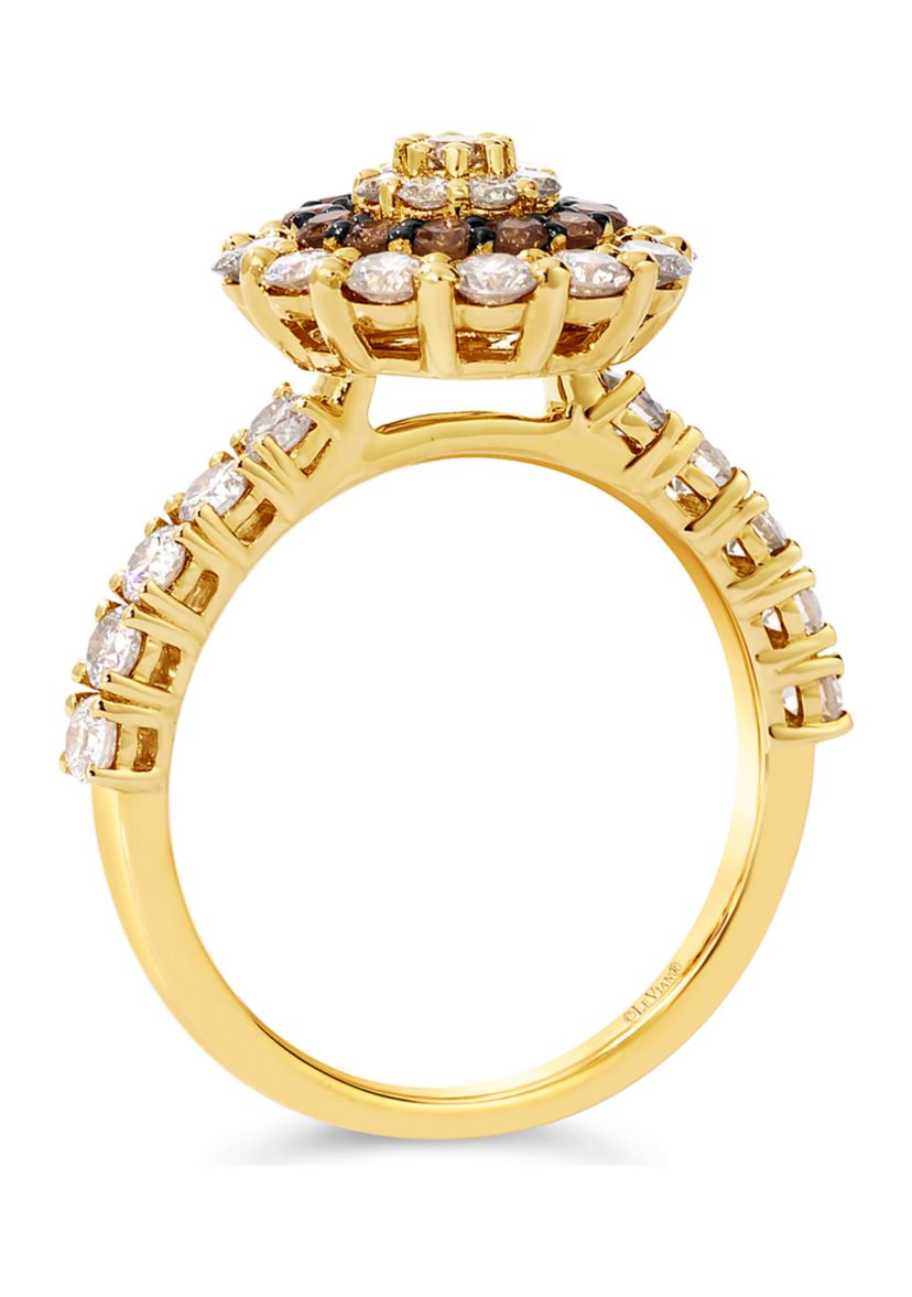 Ring featuring 1.62 ct. t.w. Nude Diamonds™ and Chocolate Diamonds® set in 14K Honey Gold™