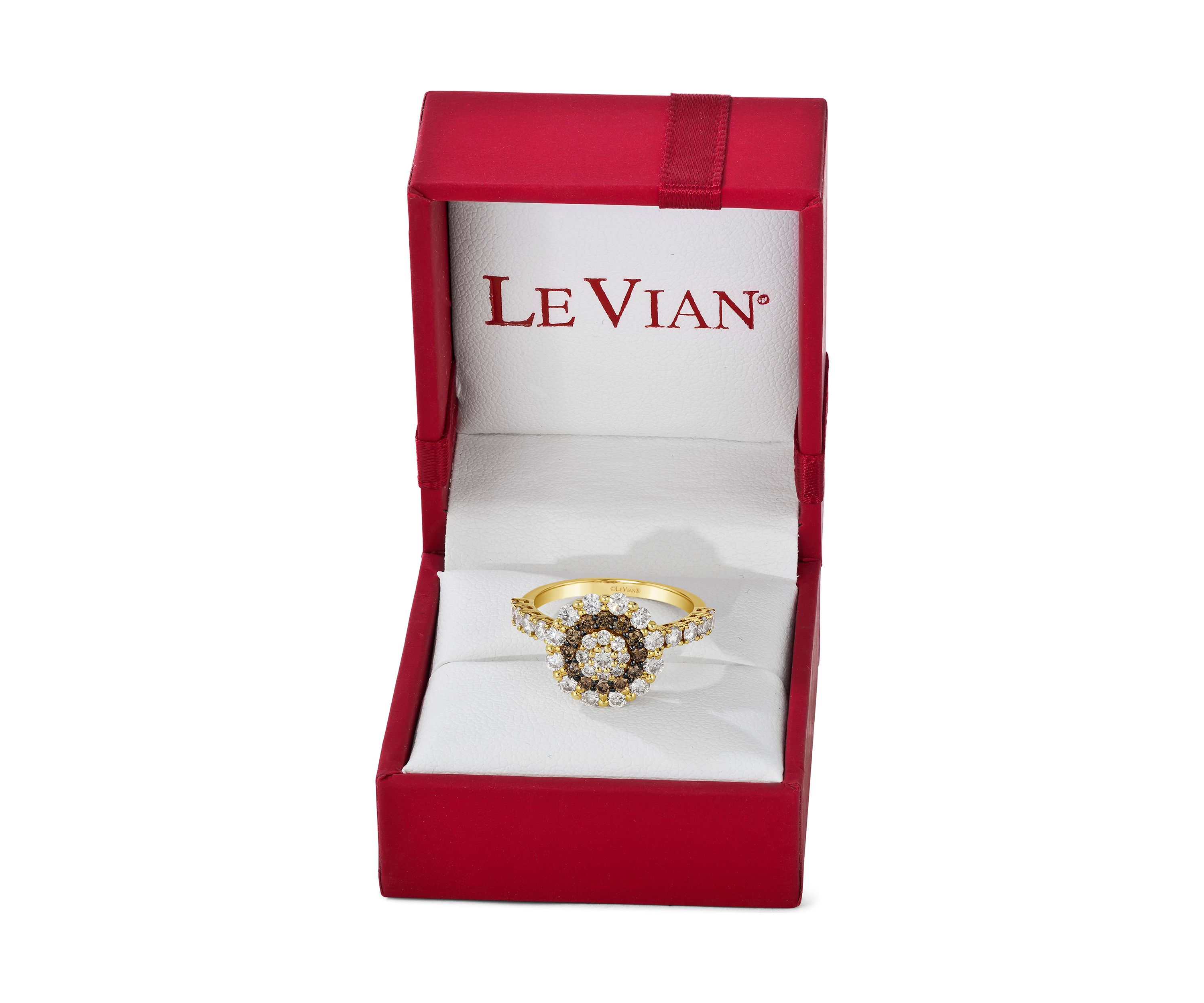 Ring featuring 1.62 ct. t.w. Nude Diamonds™ and Chocolate Diamonds® set in 14K Honey Gold™