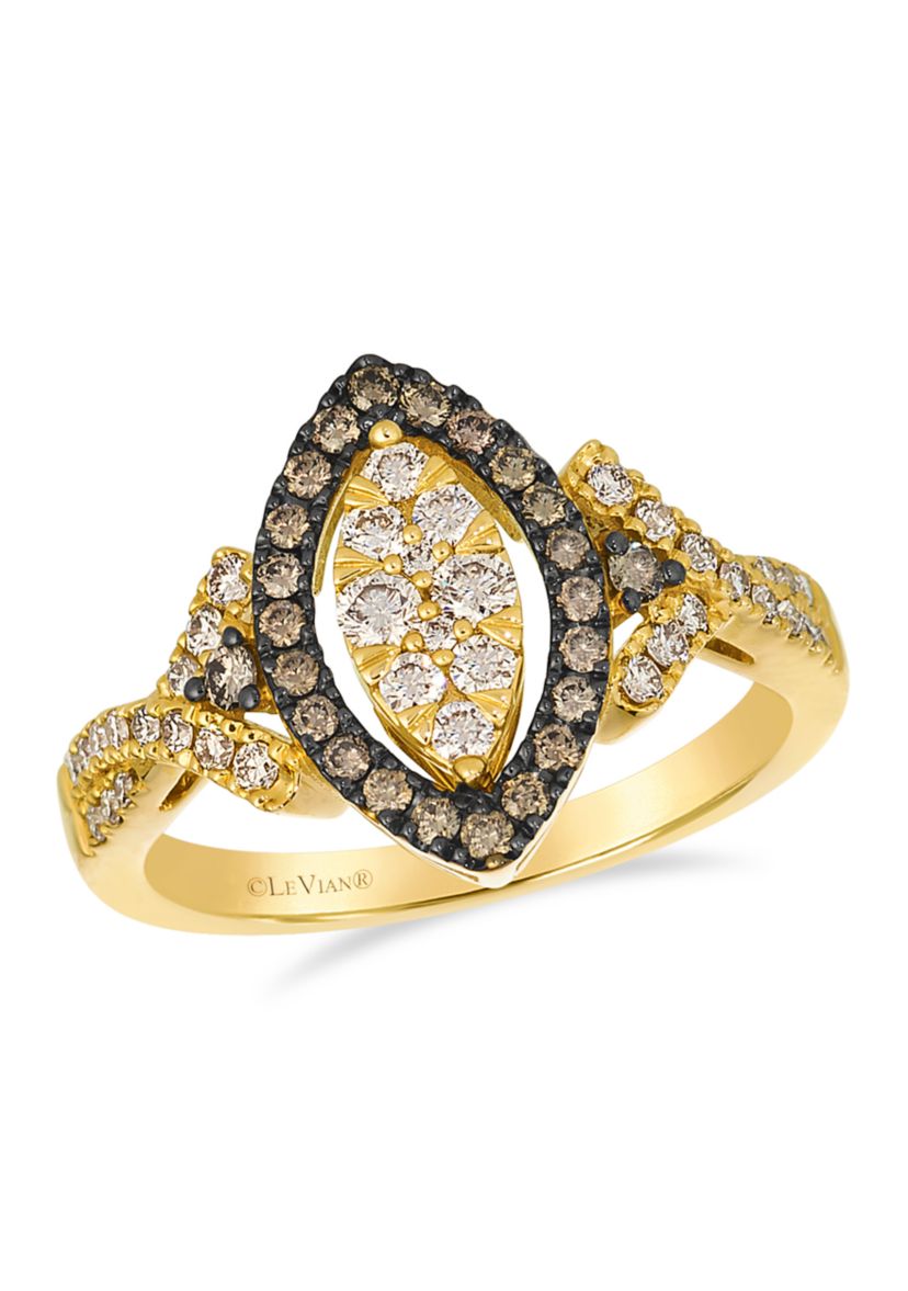 Ring featuring 3/8 ct. t.w. Nude Diamonds™, 1/5 ct. t.w. Chocolate Diamonds® set in 14K Honey Gold™