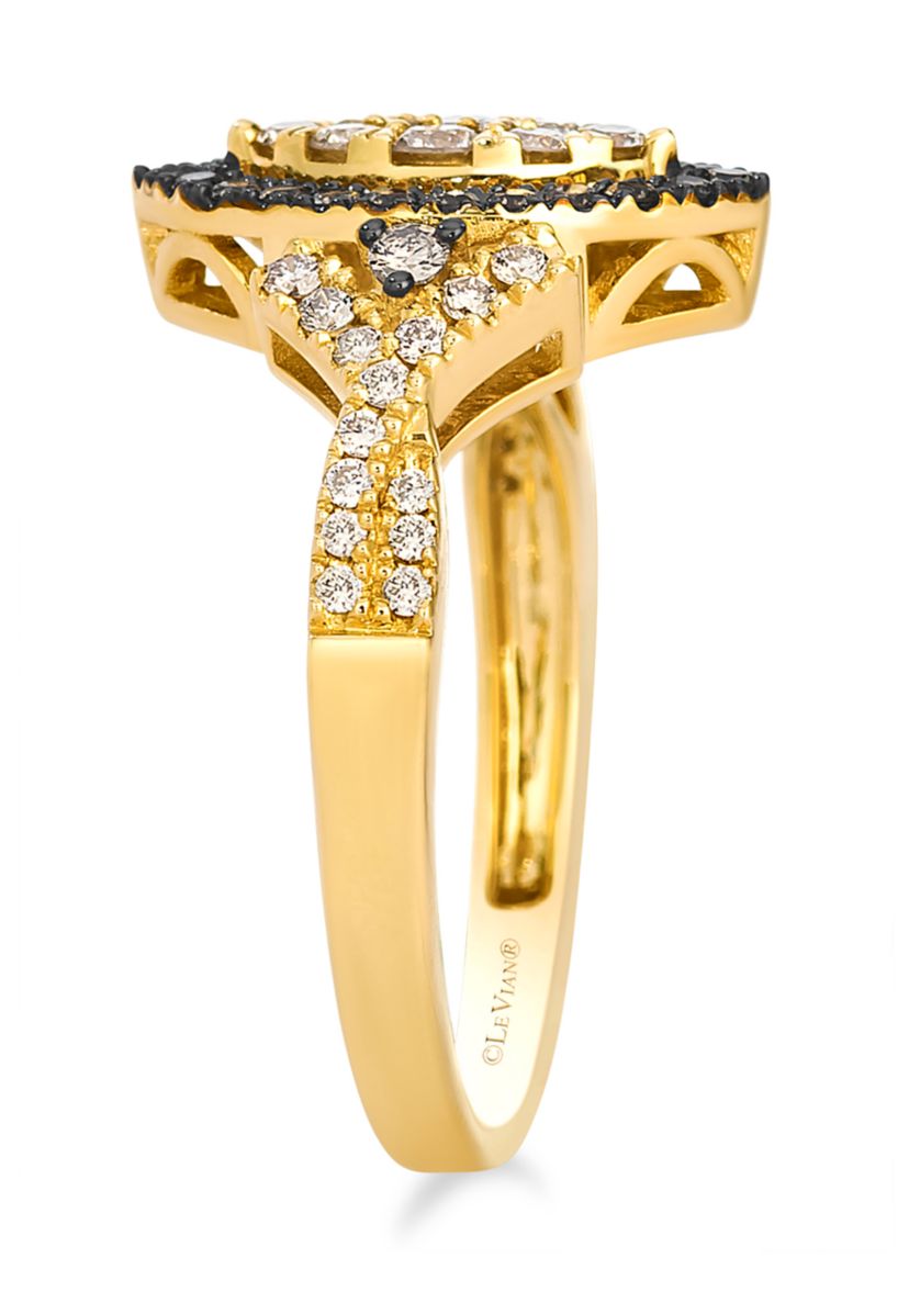 Ring featuring 3/8 ct. t.w. Nude Diamonds™, 1/5 ct. t.w. Chocolate Diamonds® set in 14K Honey Gold™