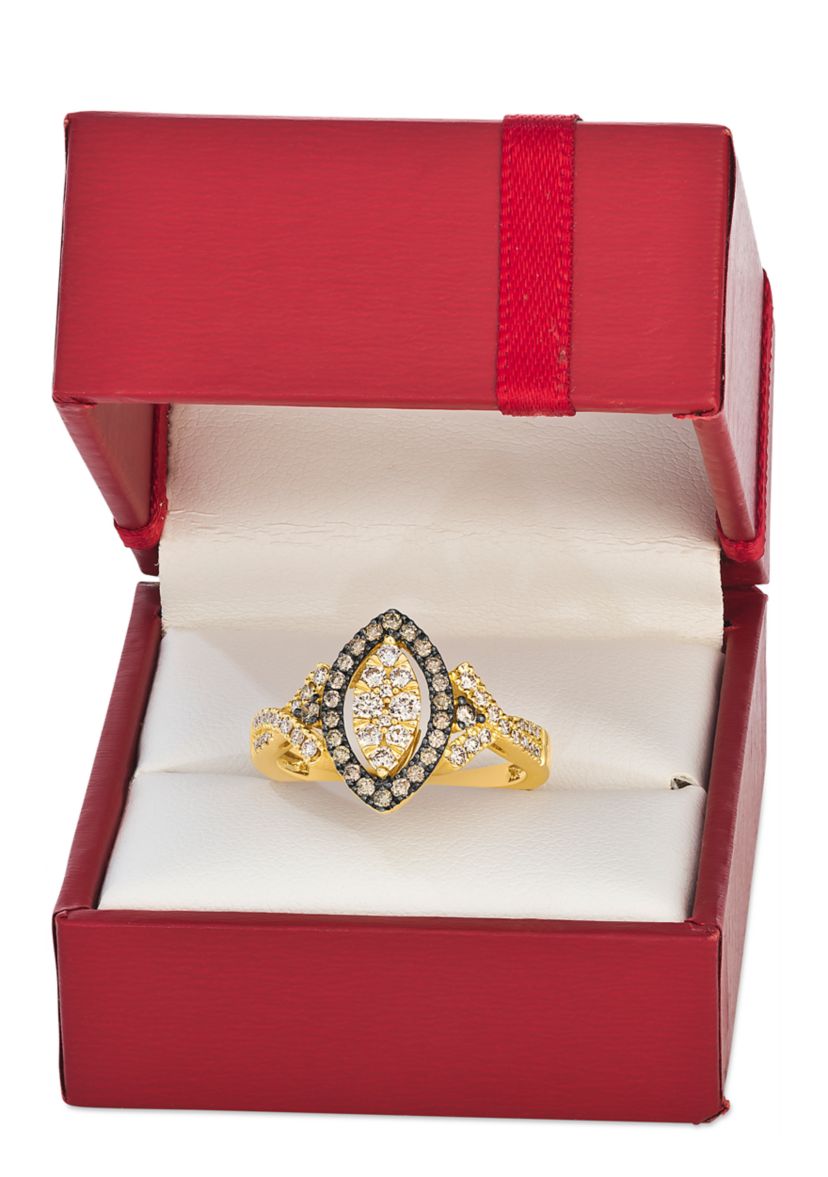 Ring featuring 3/8 ct. t.w. Nude Diamonds™, 1/5 ct. t.w. Chocolate Diamonds® set in 14K Honey Gold™