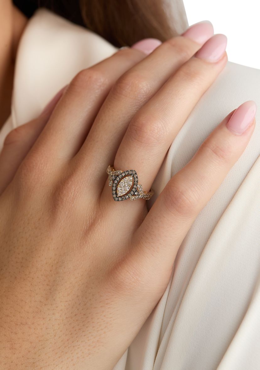 Ring featuring 3/8 ct. t.w. Nude Diamonds™, 1/5 ct. t.w. Chocolate Diamonds® set in 14K Honey Gold™