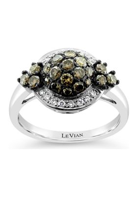 Le Vian Ring With 3/4 Ct. T.w. Chocolate Diamonds And Vanilla Diamonds In 14K Vanilla Gold