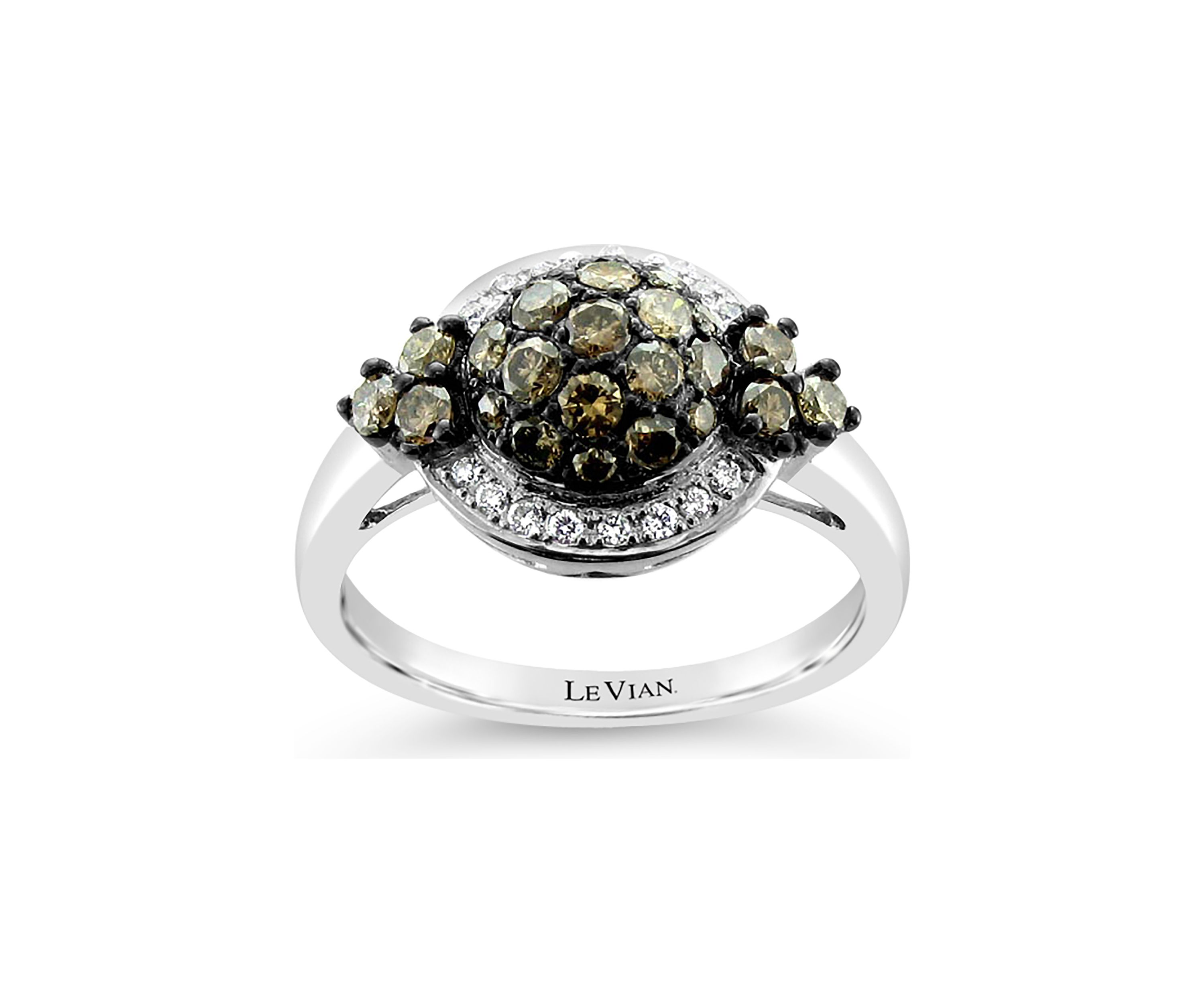 Ring with 3/4 ct. t.w. Chocolate Diamonds® and Vanilla Diamonds® in 14K Vanilla Gold®