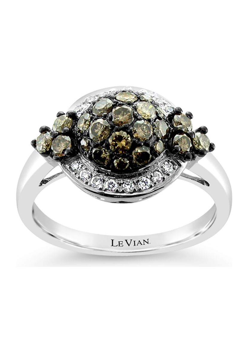 Ring with 3/4 ct. t.w. Chocolate Diamonds® and Vanilla Diamonds® in 14K Vanilla Gold®