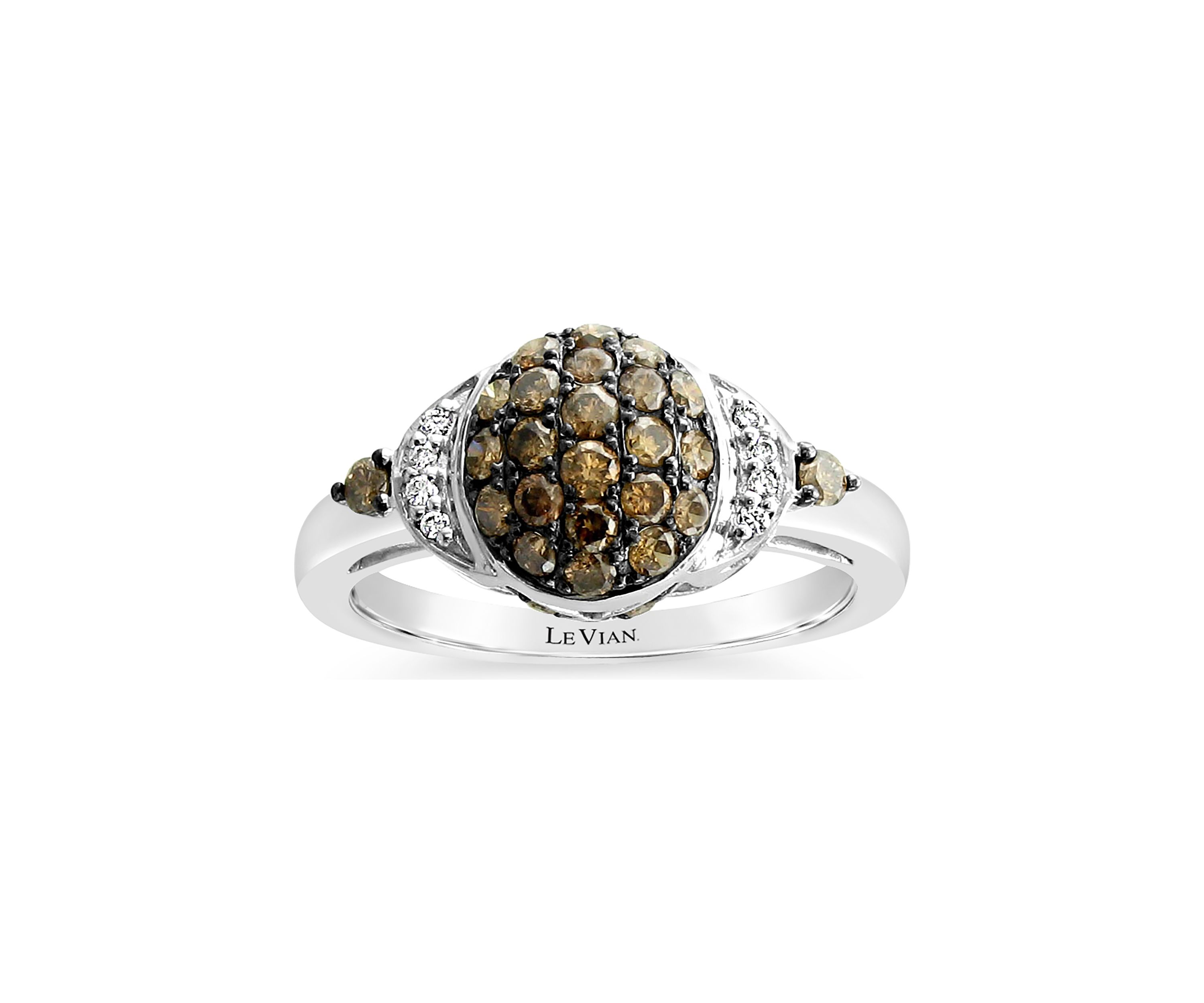 Chocolatier® Ring with 5/8 ct. t.w. Chocolate Diamonds®and Vanilla Diamonds® in 14K Vanilla Gold®