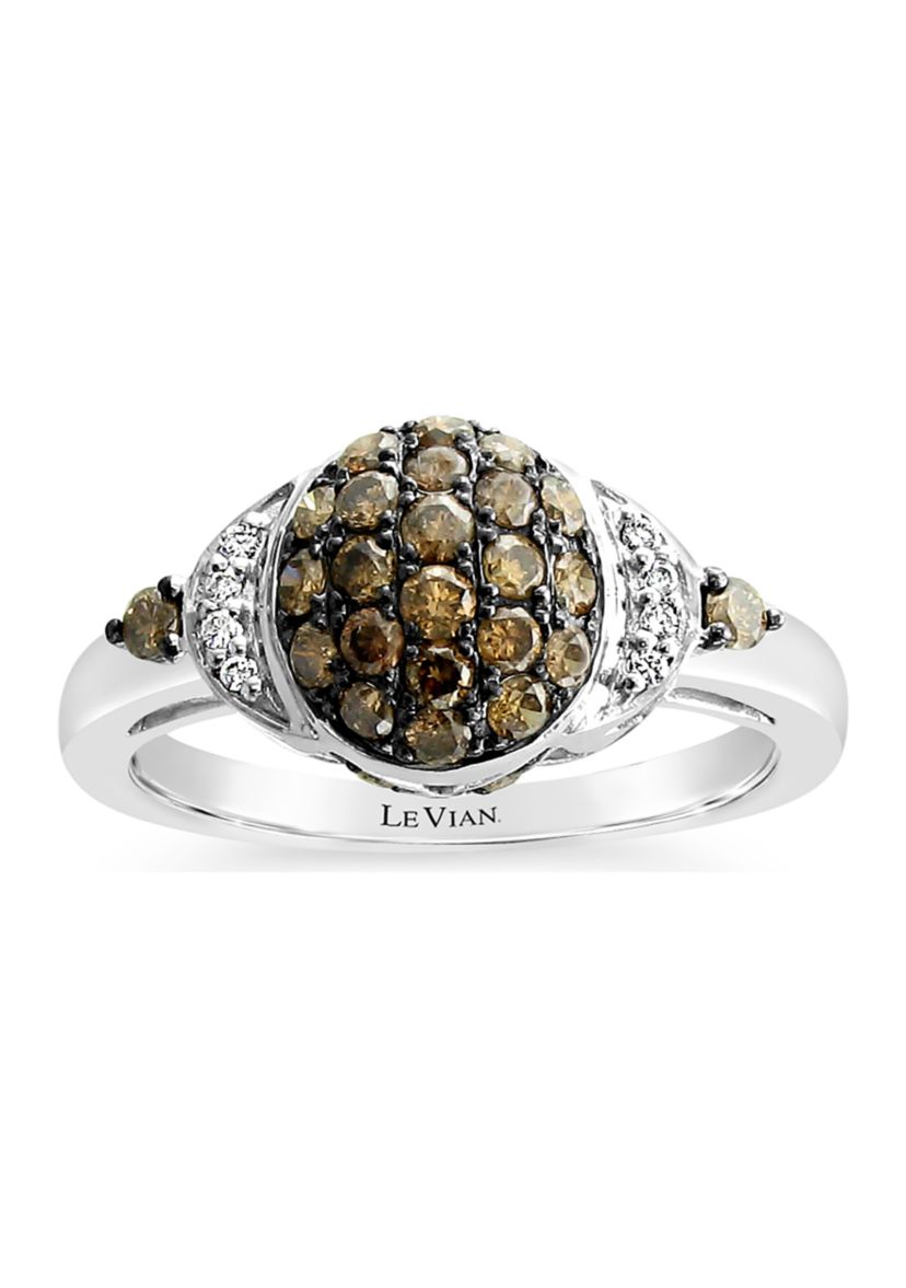 Chocolatier® Ring with 5/8 ct. t.w. Chocolate Diamonds®and Vanilla Diamonds® in 14K Vanilla Gold®