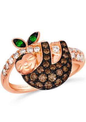 Le Vian® Sloth Ring featuring 1/20 cts. Forest Green Tsavorite™, 1/3