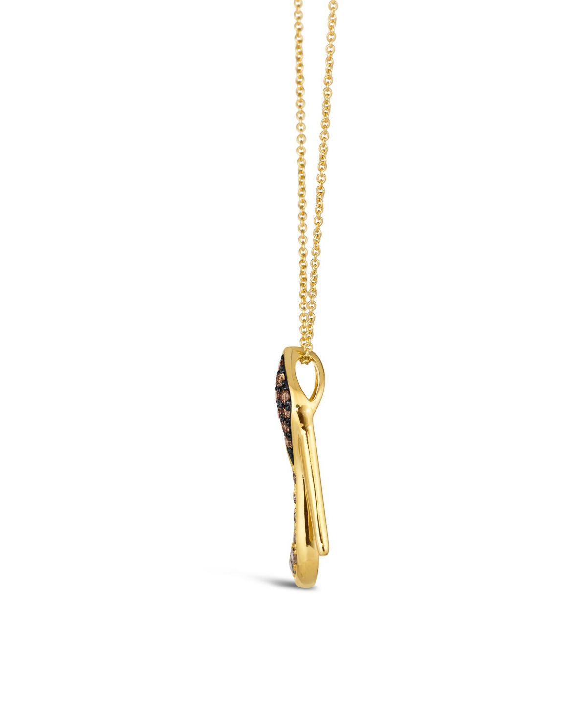 Stiletto Shoe Pendant featuring 1/4 cts. Nude Diamonds���, 1/5 cts. Chocolate Diamonds® set in 14K Honey Gold™