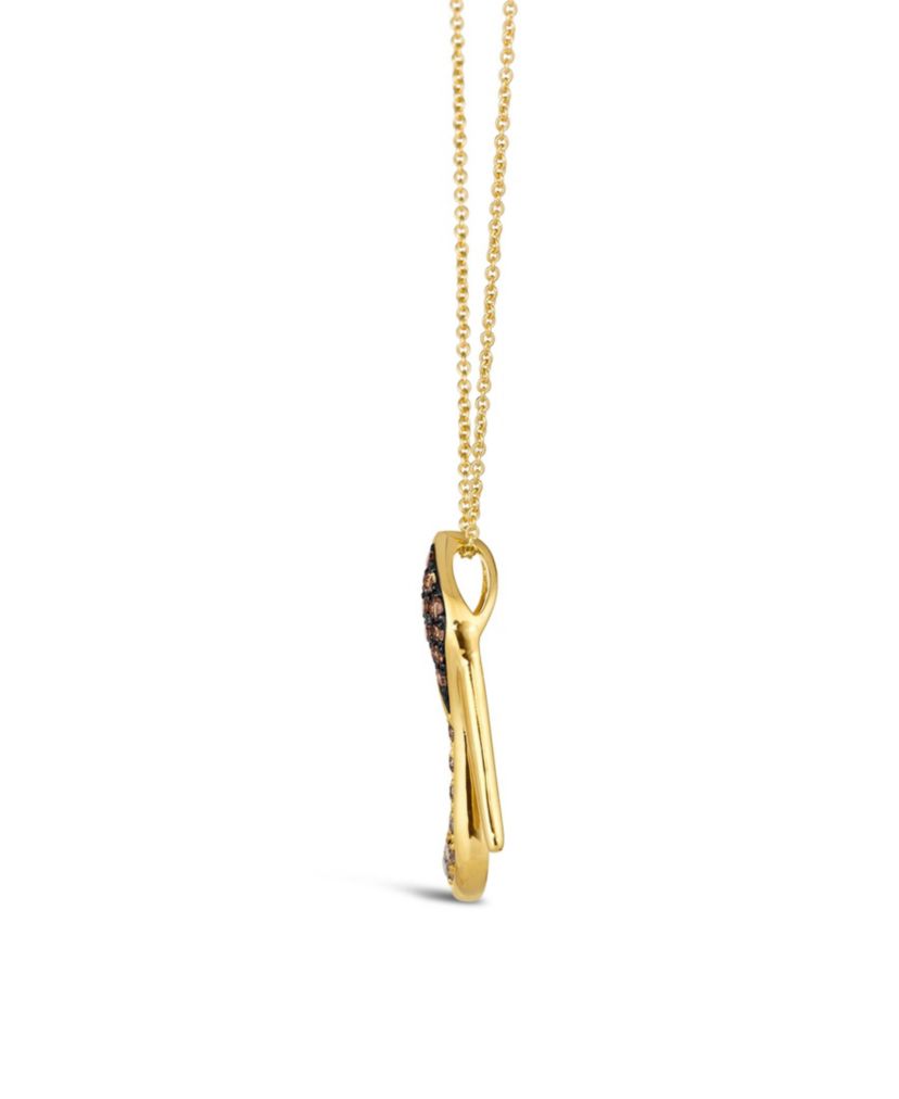 Stiletto Shoe Pendant featuring 1/4 cts. Nude Diamonds���, 1/5 cts. Chocolate Diamonds® set in 14K Honey Gold™