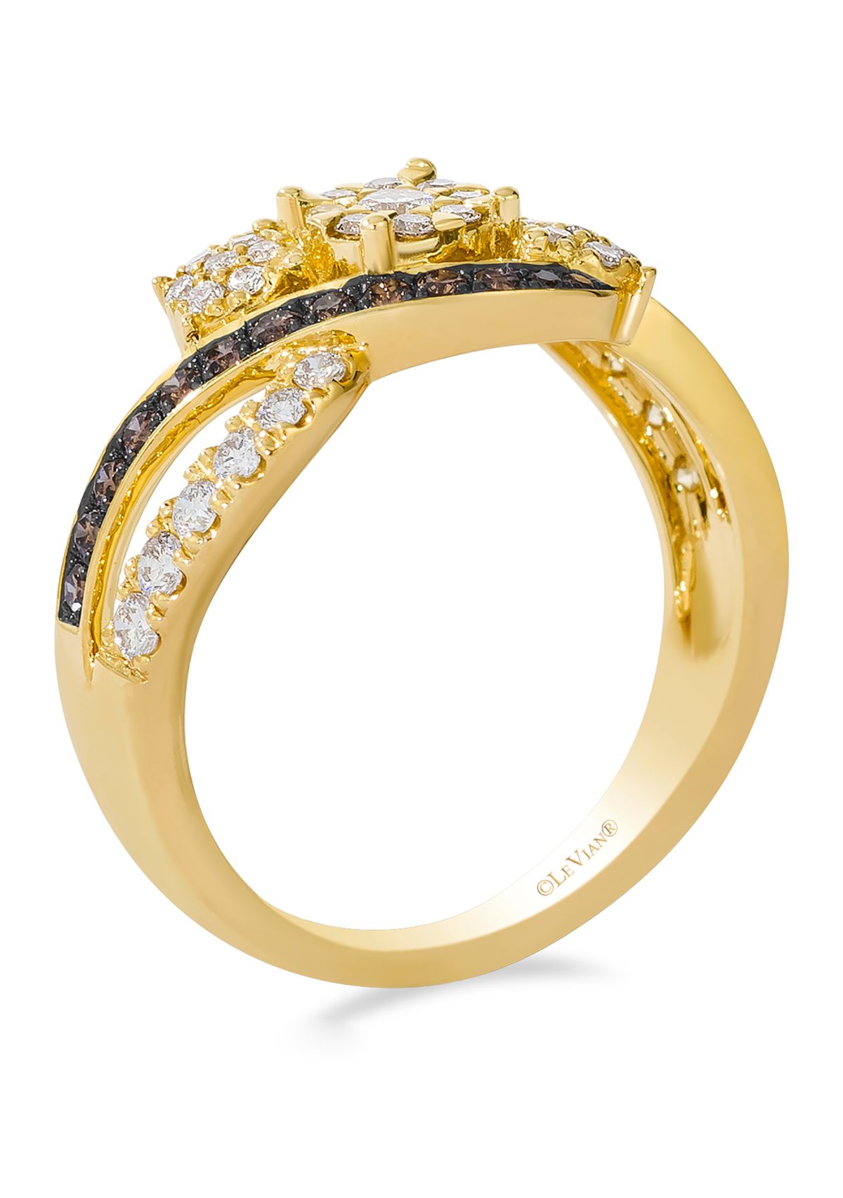 Ring featuring 3/8 ct. t.w. Nude Diamonds™, 1/4 ct. t.w. Chocolate Diamonds® set in 14K Honey Gold™