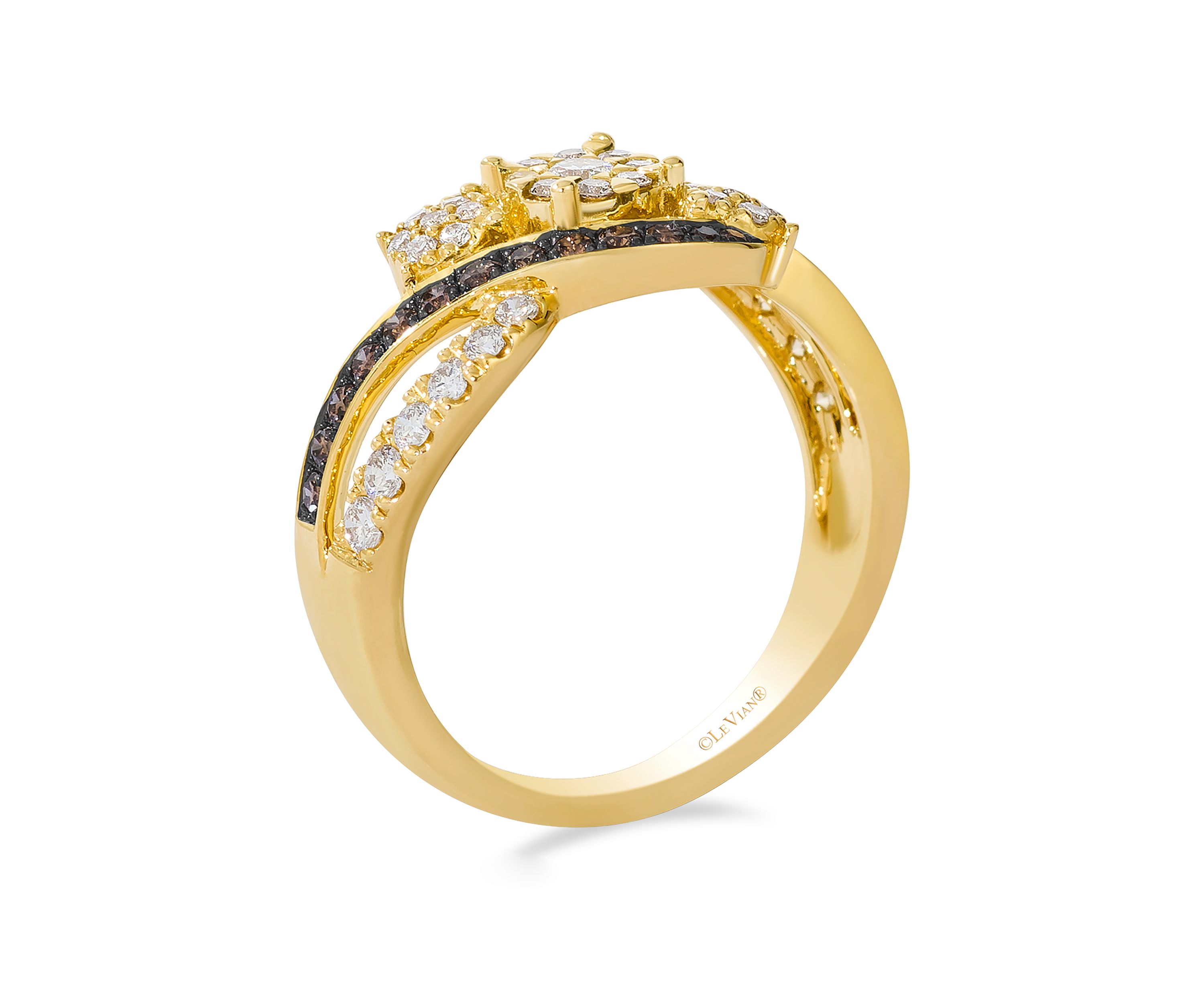 Ring featuring 3/8 ct. t.w. Nude Diamonds™, 1/4 ct. t.w. Chocolate Diamonds® set in 14K Honey Gold™