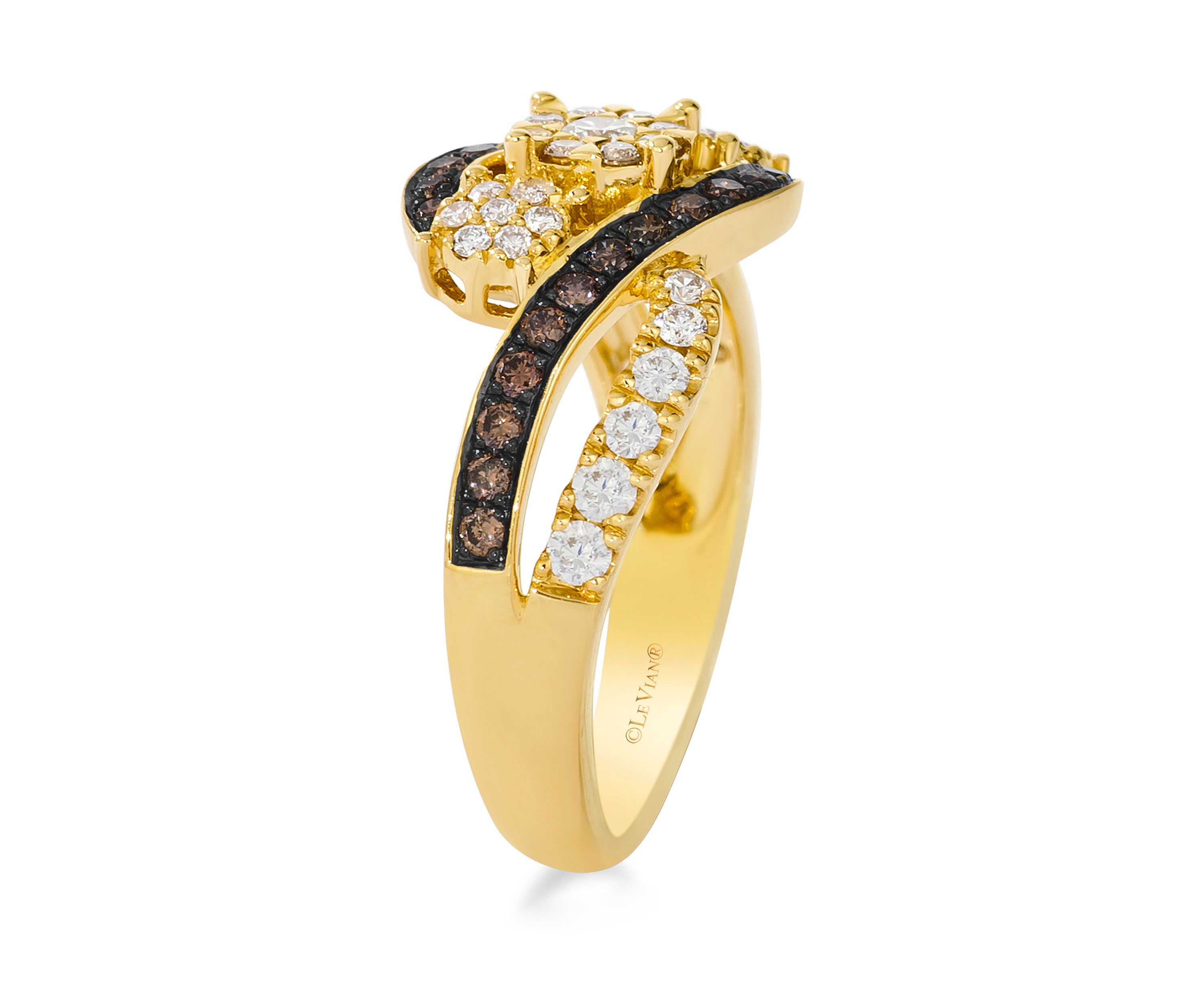 Ring featuring 3/8 ct. t.w. Nude Diamonds™, 1/4 ct. t.w. Chocolate Diamonds® set in 14K Honey Gold™