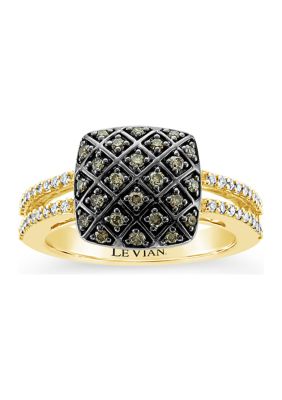 Le Vian Ring With 1/2 Ct. T.w. Chocolate Diamonds And Vanilla Diamonds In 14K Honey Gold