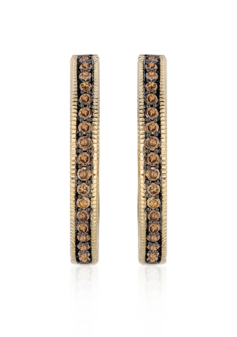 Chocolate Diamond® Earrings in 14k Honey Gold™
