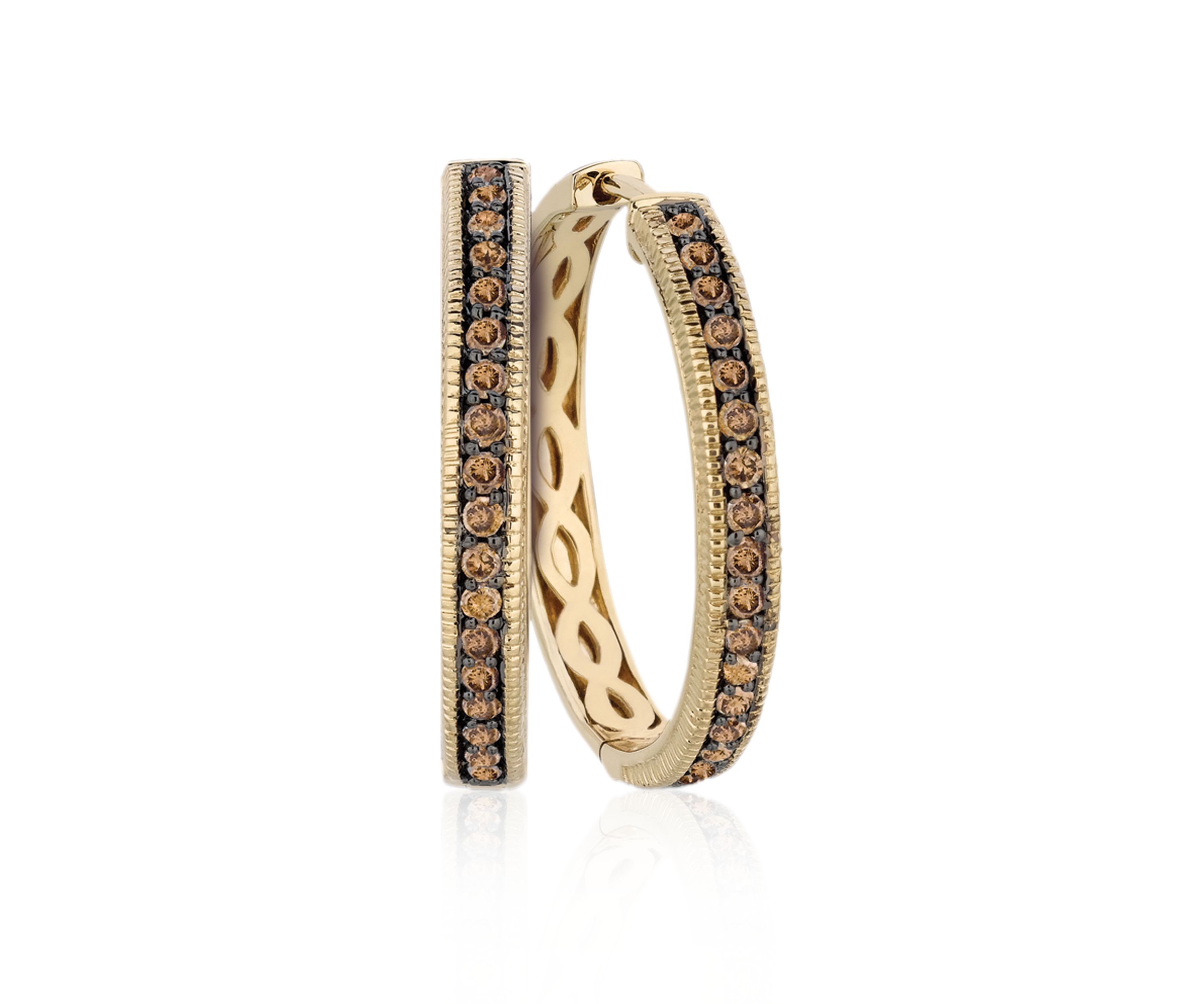 Chocolate Diamond® Earrings in 14k Honey Gold™