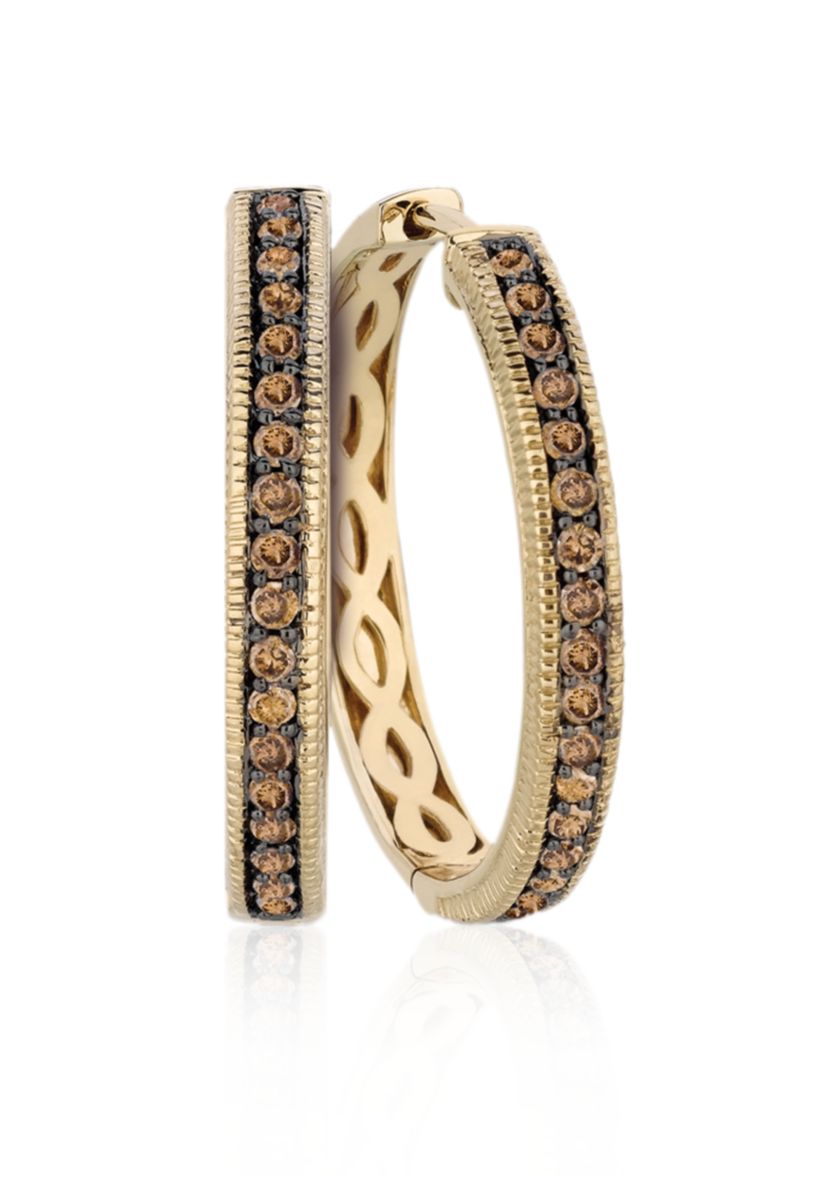 Chocolate Diamond® Earrings in 14k Honey Gold™