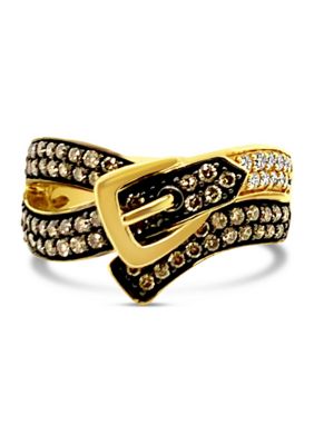 Ring featuring 7/8 ct. t.w. Chocolate Diamonds®, Vanilla Diamonds® in 14K Honey Gold™