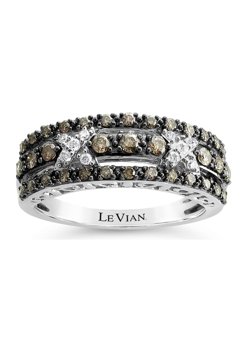 Chocolatier® Ring with 1/2 ct. t.w. Chocolate Diamonds® and Vanilla Diamonds® in 14K Vanilla Gold®