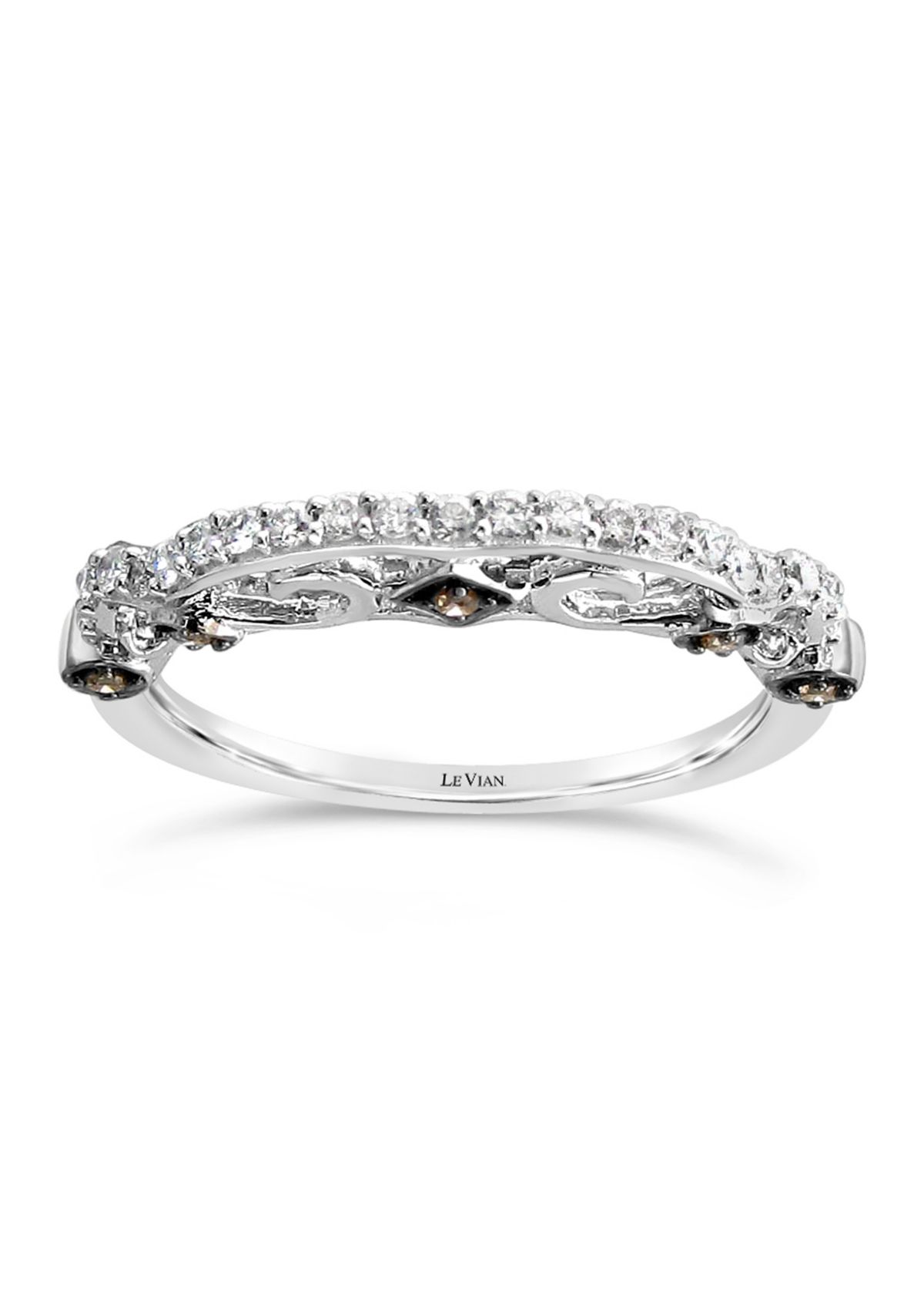 Bridal® Ring featuring  1/20 ct. t.w. Chocolate Diamonds® and 1/5 ct. t.w. Vanilla Diamonds®  set in 14K Vanilla Gold®