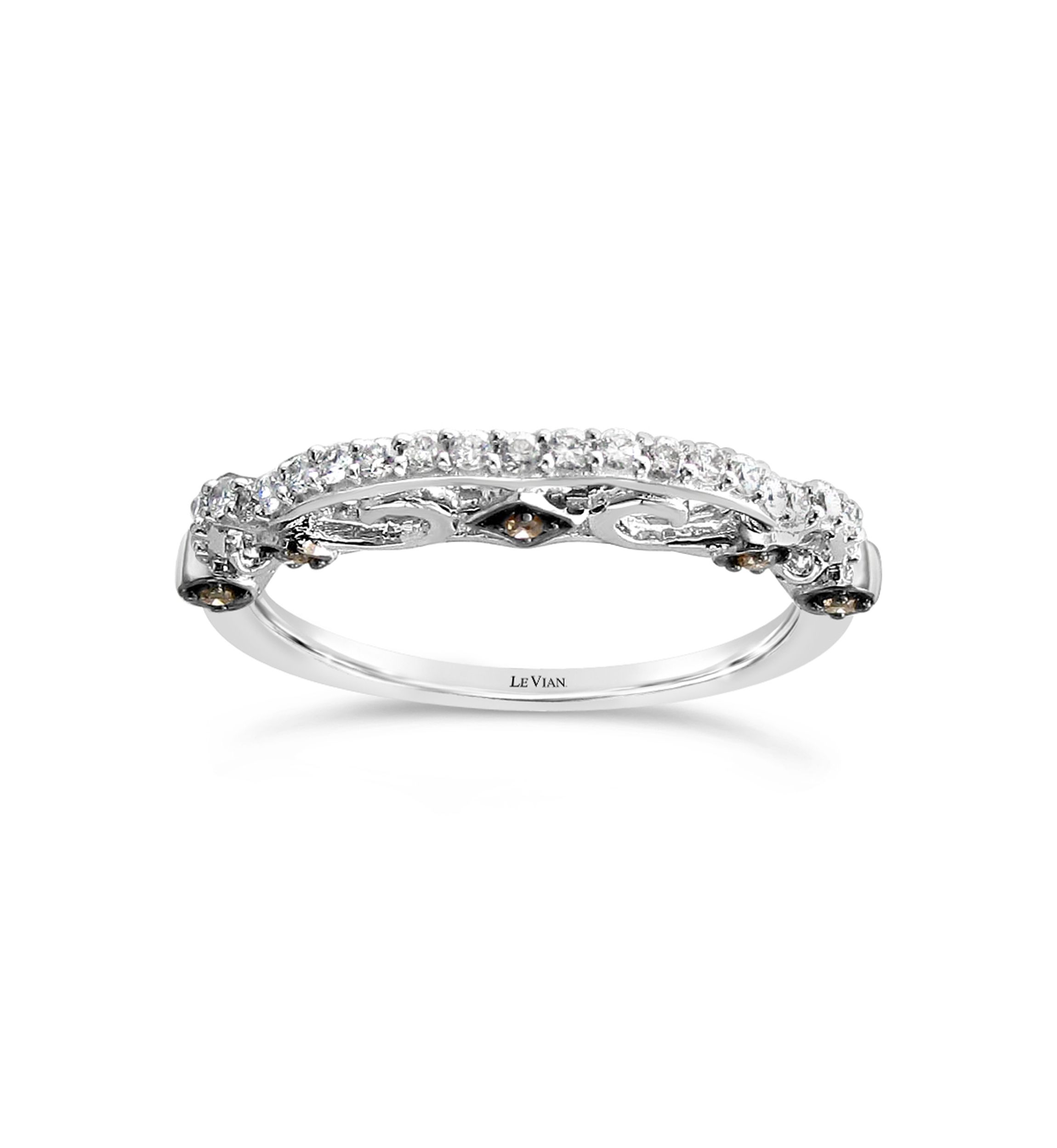 Bridal® Ring featuring  1/20 ct. t.w. Chocolate Diamonds® and 1/5 ct. t.w. Vanilla Diamonds®  set in 14K Vanilla Gold®