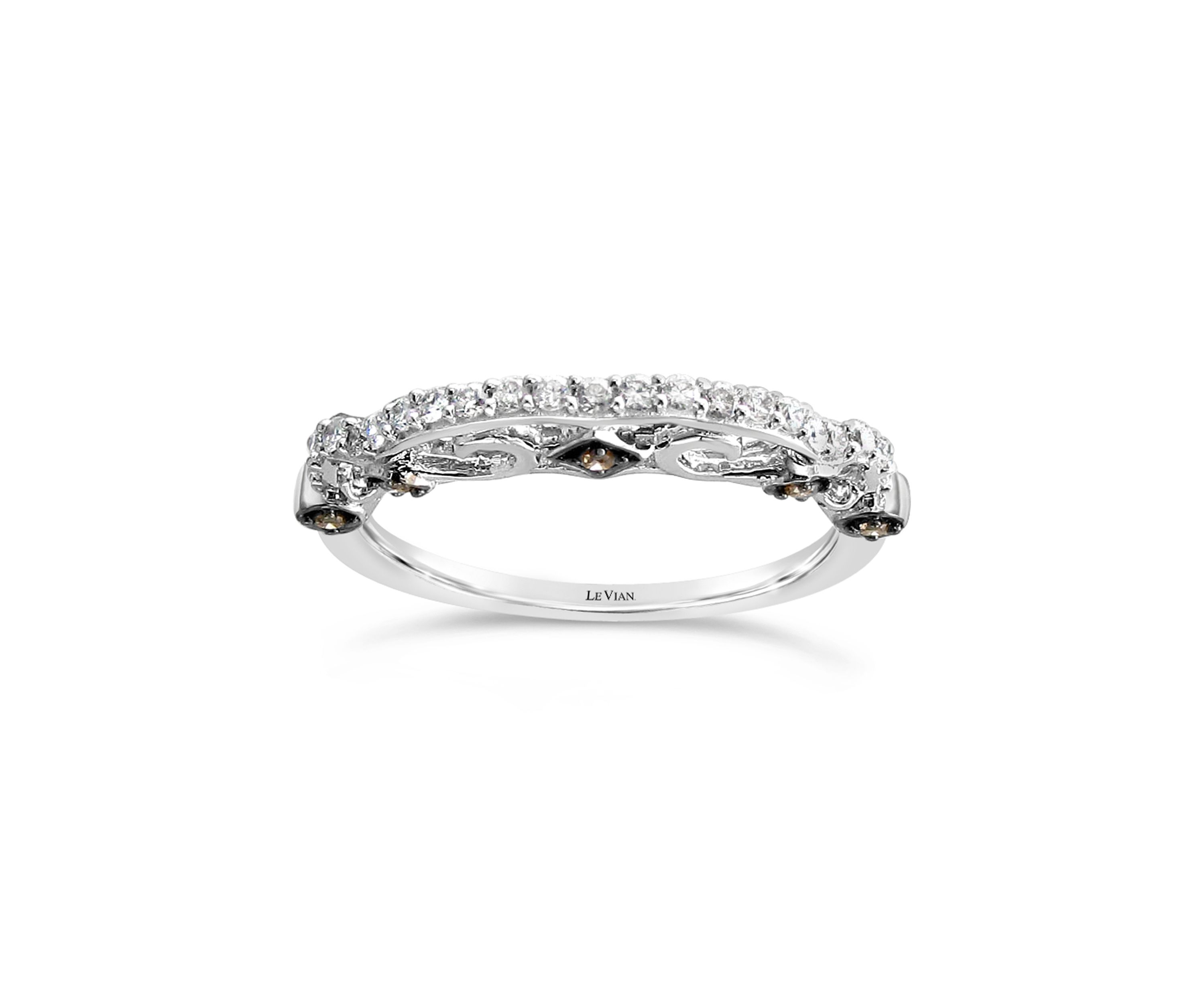 Bridal® Ring featuring  1/20 ct. t.w. Chocolate Diamonds® and 1/5 ct. t.w. Vanilla Diamonds®  set in 14K Vanilla Gold®