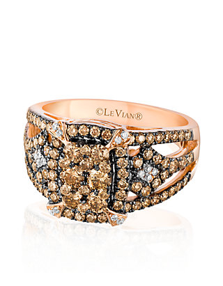 Le Vian® Chocolate Diamond® and Vanilla Diamond® Ring in 14k ...